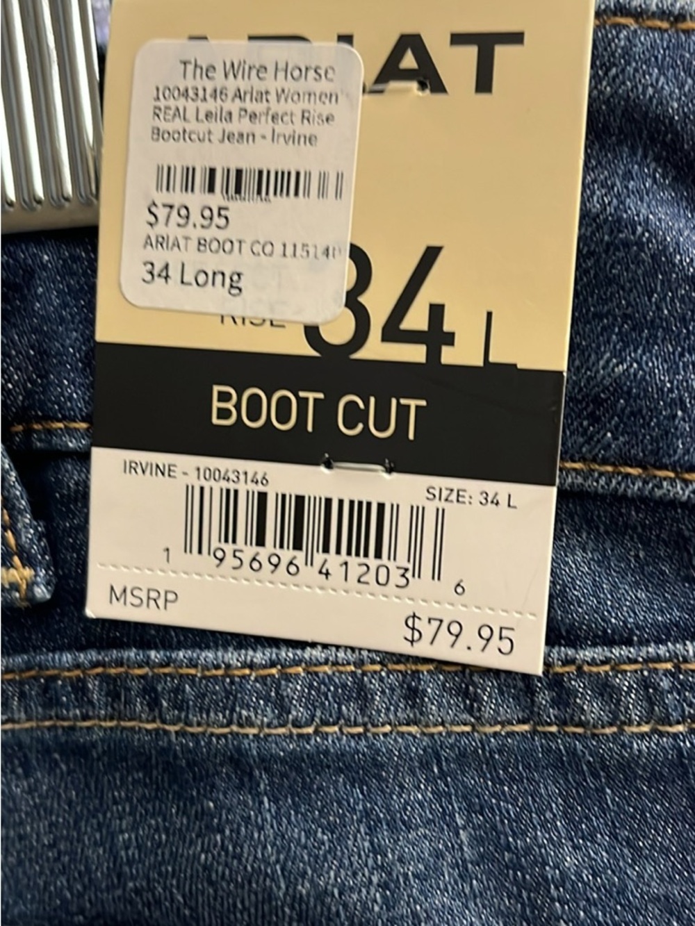Ariat Perfect Rise Men’s Bootcut Jeans Size 34 Long NWT - Picture 5 of 12